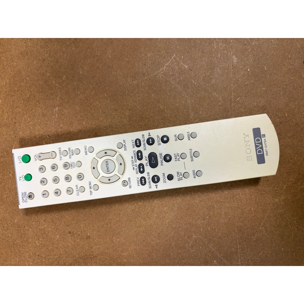 Sony RMT-D175A DVD Player Remote Control Replacement Light Gray OEM